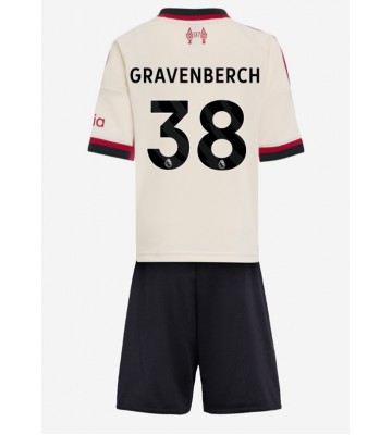 Liverpool Ryan Gravenberch #38 Replica Away Stadium Kit for Kids 2025-26 Short Sleeve (+ pants)